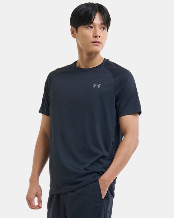 Men's UA Tech™ 2.0 Short Sleeve in Black image number 2